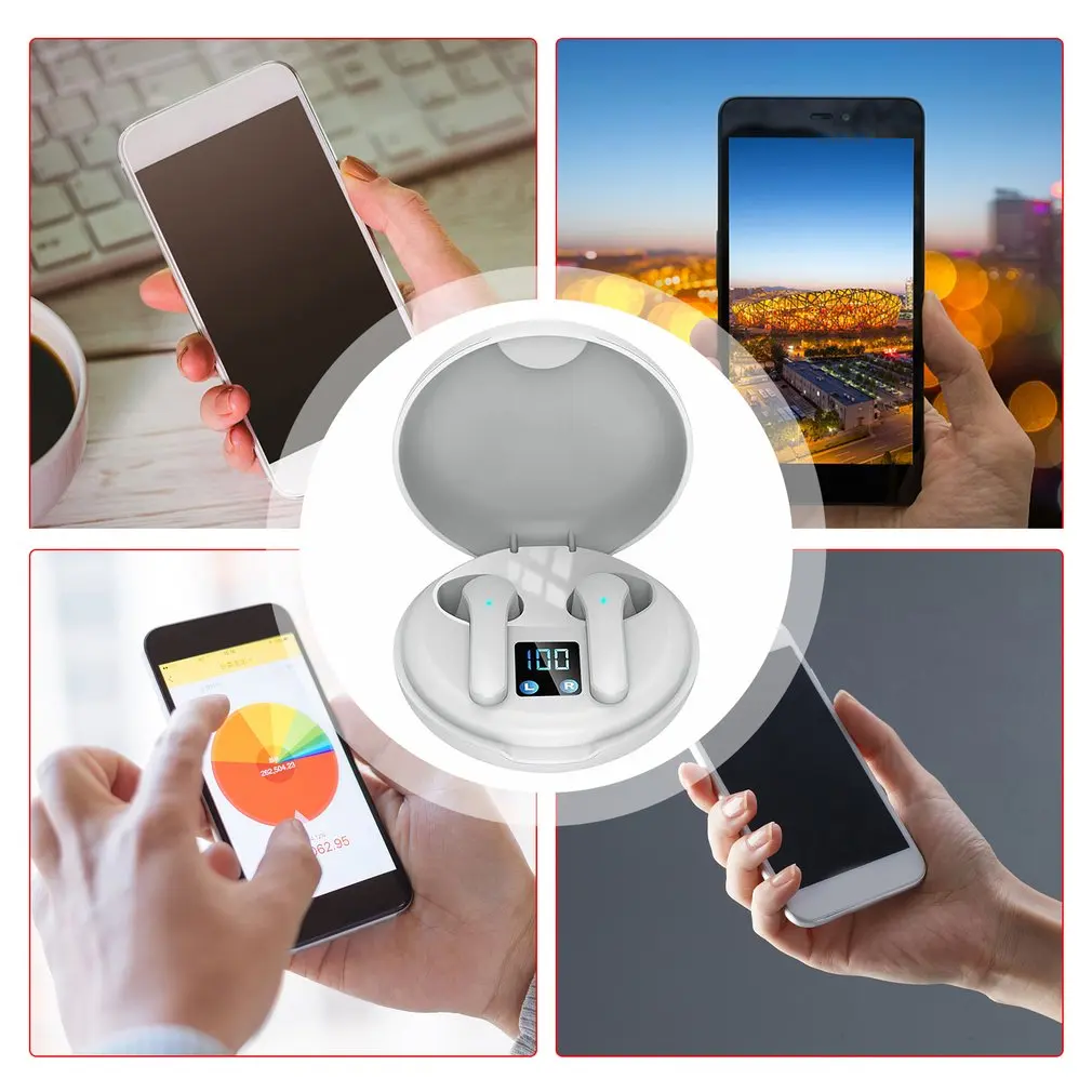 Беспроводные мини-наушники JS82 с микрофоном наушники-вкладыши сенсорным