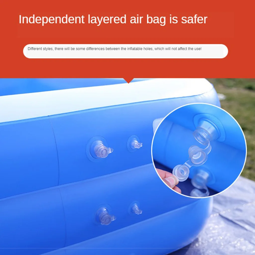 

Rectangular Inflatable Swimming Pool Outdoor Backyard for Kiddie Kids Infant