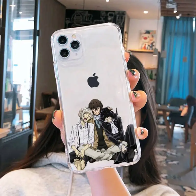 

Bungou stray dogs anime dazai osamu Phone Case Transparent for iPhone 6 7 8 11 12 s mini pro X XS XR MAX Plus se funda shell