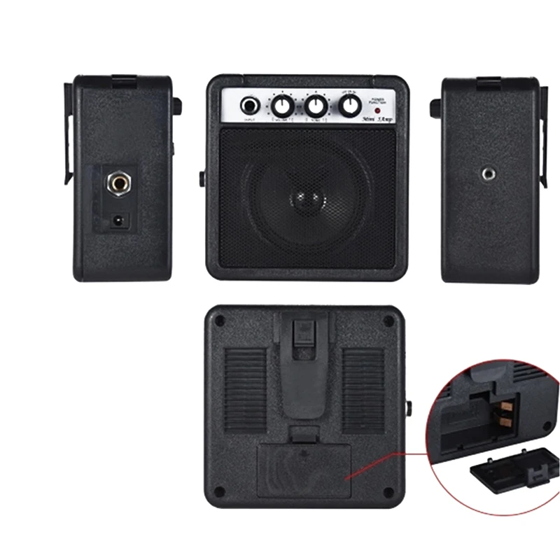 Мини 5 Ватт 9 в усилитель на батарейках динамик для акустической/электрической