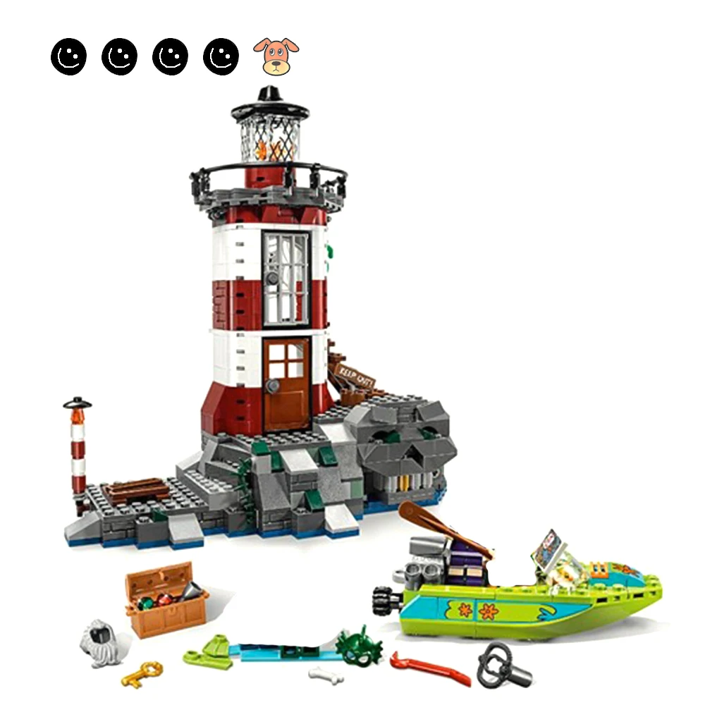 Fit Scooby Doo 75903 набор маяков с привидениями, Мини фигурки собаки, Бела 10431, обучающая модель, строительные блоки, игрушки для детей, подарок