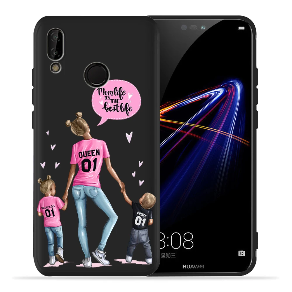 01 Модный черный чехол для телефона Mam Super Mom baby girl для huawei P30 P20 Lite Pro P10 P9 Lite mate 20 30 10 Lite, мягкий чехол для Etui - Цвет: 01