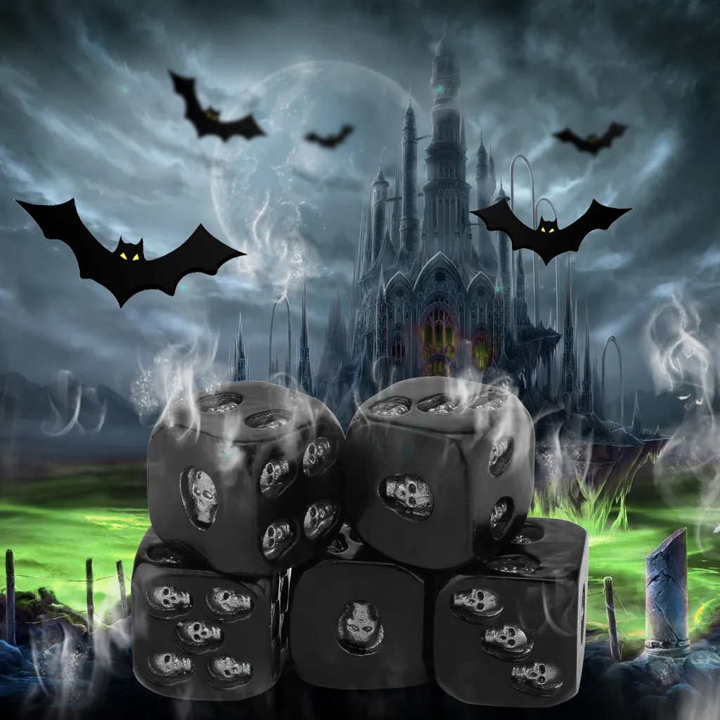 5 шт./компл. креативные кости черепа шестигранники скелетные Клубные игрушки для