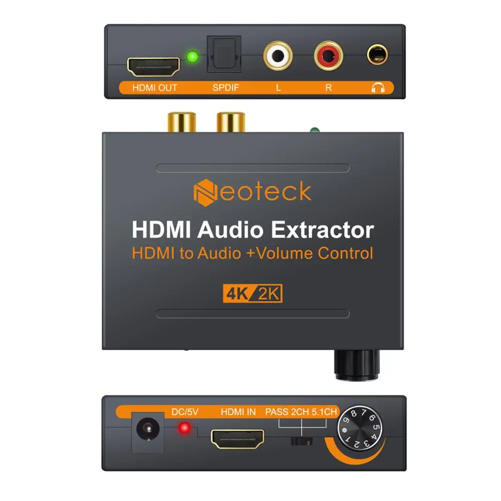 Аудиоэкстрактор Prozor HDMI 3 5 мм поддержка 4K x 2K с регулятором громкости DAC - купить по