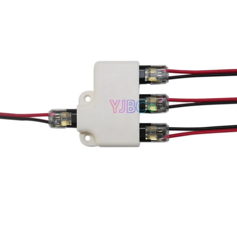 

10pcs 2pin Wire Connector Pluggable Spring Lock 20-24AWG Cable Quick Splice Crimp Terminal Blocks;Y type Splitting connector