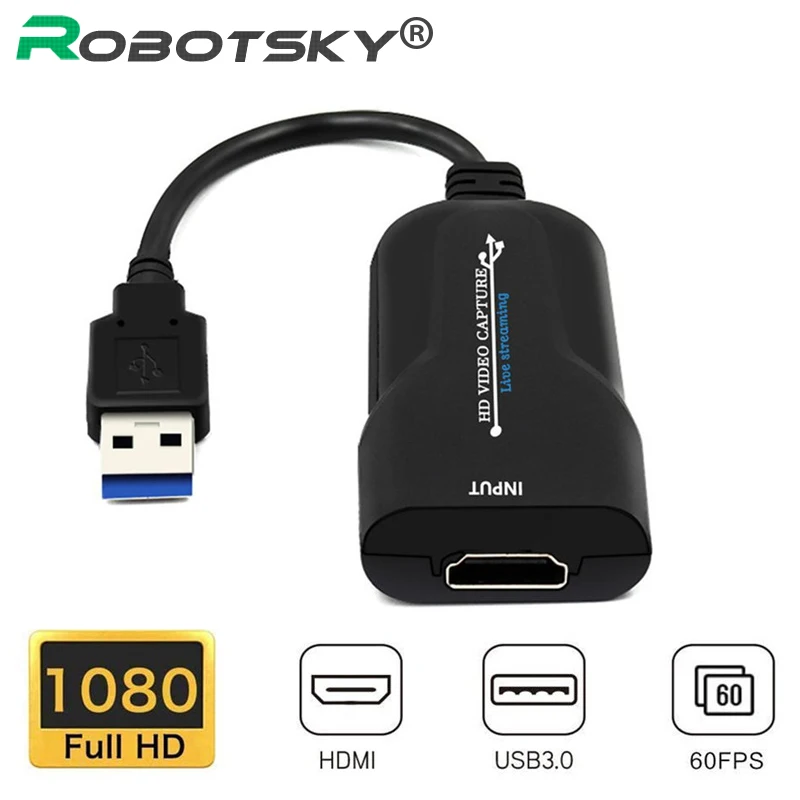 USB 3 0 HDMI видеозахват 1080P 60FPS записывающая коробка для прямых трансляций