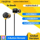 Проводные наушники realme Buds 2 с усилением басов, 11,2 мм, двойные Встроенные магниты, наушники без задержки, 3,5 мм, спортивные музыкальные игры, черные