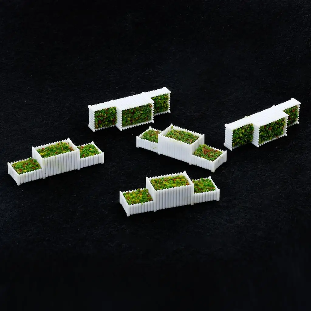 Set of 5 Z 1:200 Flower Beds Model for Scenery Diorama Dollhouse Decor | Игрушки и хобби