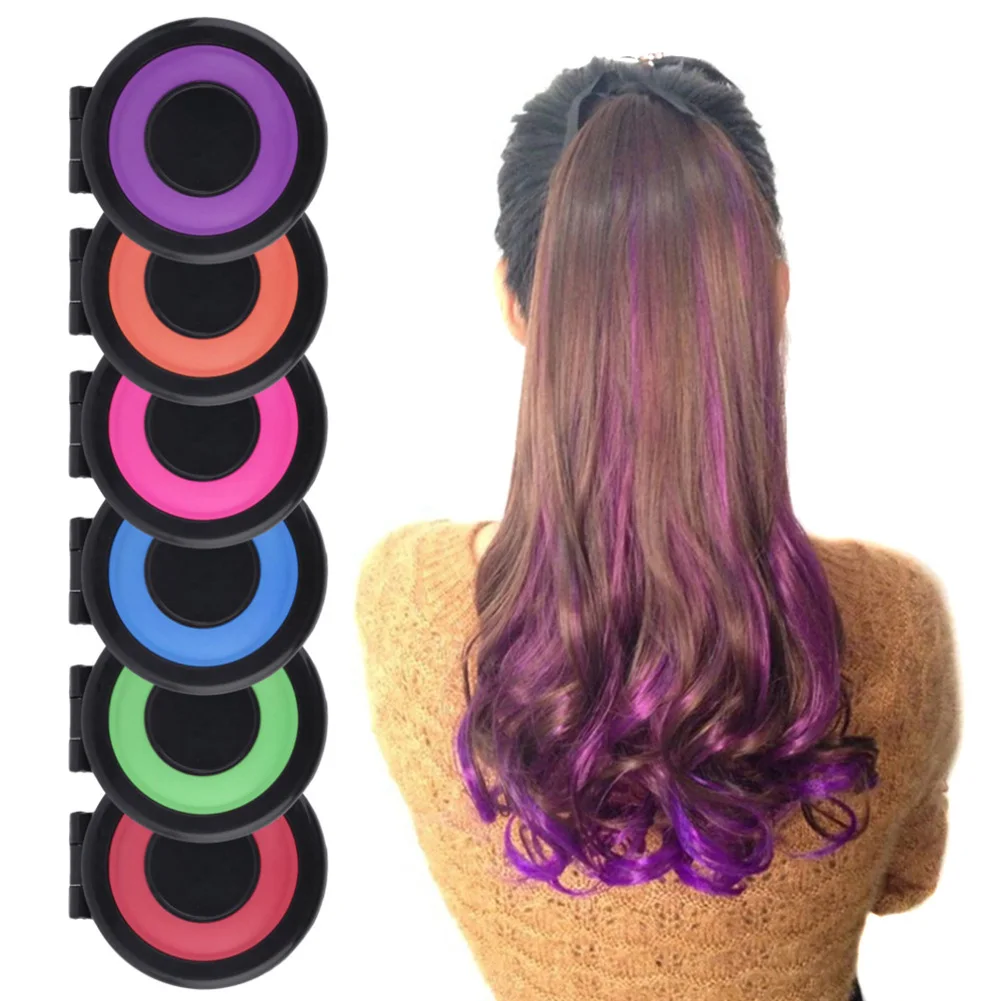 2019 популярный многоразовый портативный набор быстрой краски для волос 6 цветов с