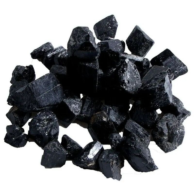 Черный турмалин piedras naturales y minerales Минеральные Кристаллы необработанные