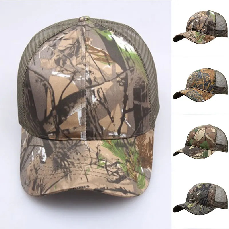 

Outdoor Camouflage Tactical Patch Army Hat New Camo Embroidery Sunblock Dad Hat Sun Protection Unisex Trucker Hat Breathe Freely