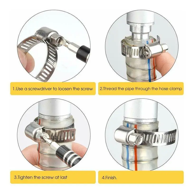 80 шт. зажим для шланга водогазовой трубы из нержавеющей стали мини зажимы труб