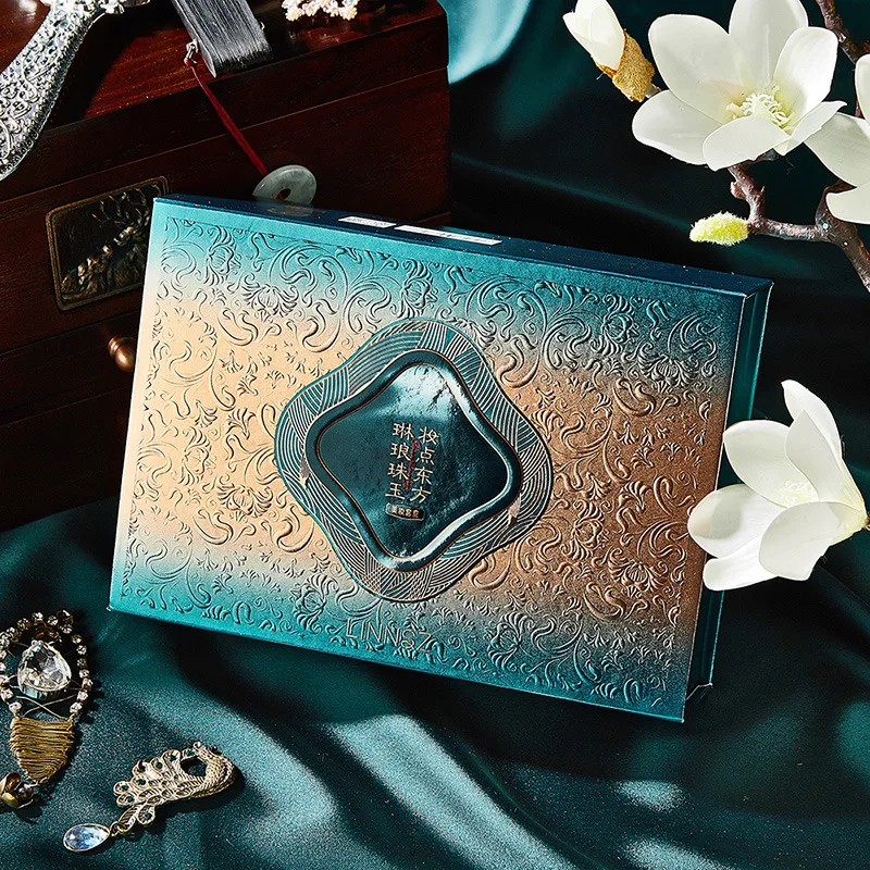 

Makeup Cosmetic Set Oriental Beauty Lotus Pond Moonlight Gift Box Velvet Lipstick Ivory Concealer Eye Shadow Setting Powder