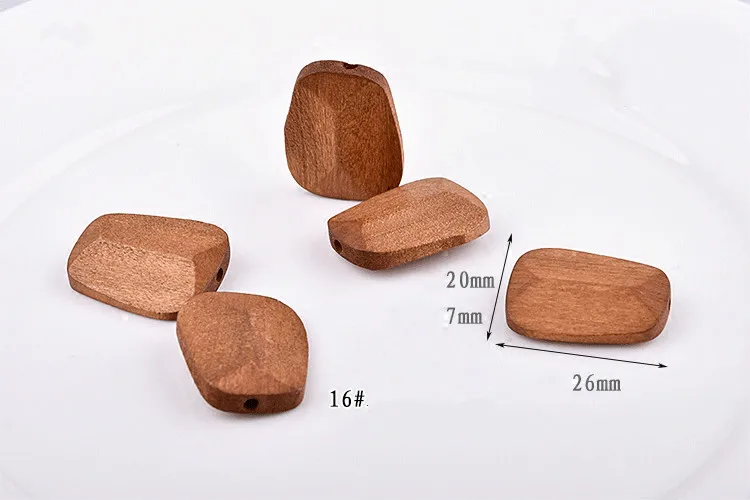 Винтажные деревянные геометрические многогранные серьги подвески особой формы