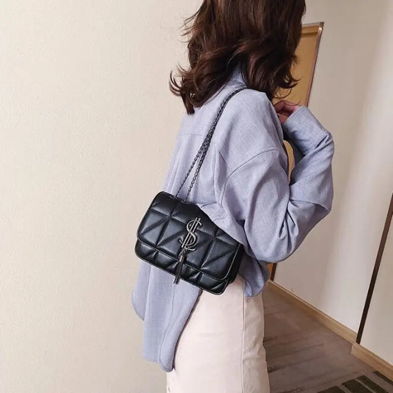 

Brand Designer Female Bag Summer Chain Small Square Bag Fashion Shoulder Bag flip Woman's Messenger Bag Handbag Crossbody Bags
