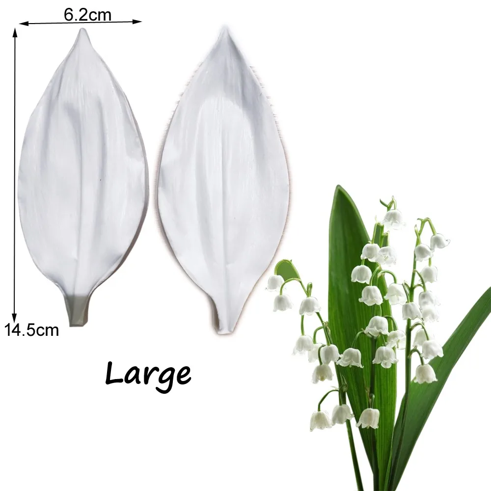 

2 шт., набор силиконовых форм для украшения торта с лепестками лилии, помадка, Sugarcraft, формы для выпечки ручной работы, инструменты M2828