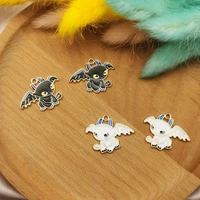 lizz 10pcs cartoon enamel charms oil drop metal dragon animals pendants diy necklace earring bracelet jewelry accessories gift