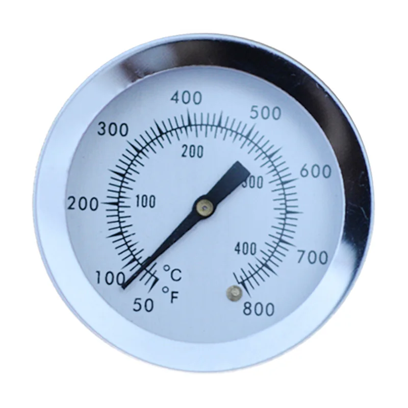 

Dual Gage 800 Degree Thermometer BBQ Smoker F/C 2" Stainless Steel Oven Pit Bimetallic Quick Response Temp Gauge Bakeware