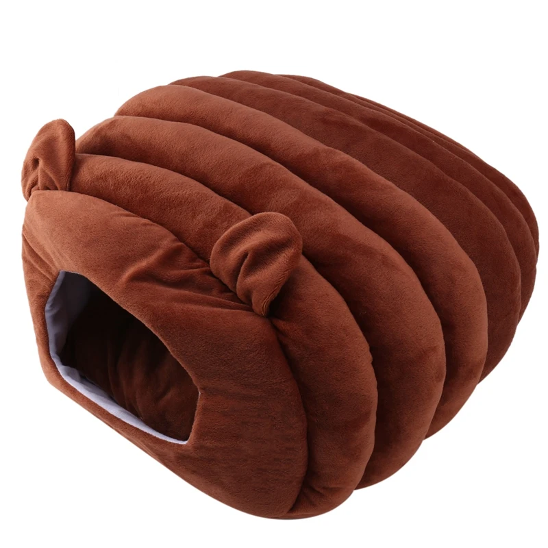 

Cat House Dog Bed Caterpillar Kennel Hamster Cotton Soft Bed Puppy Cave Warm Sleeping Bed Winter Closed Pet Nest