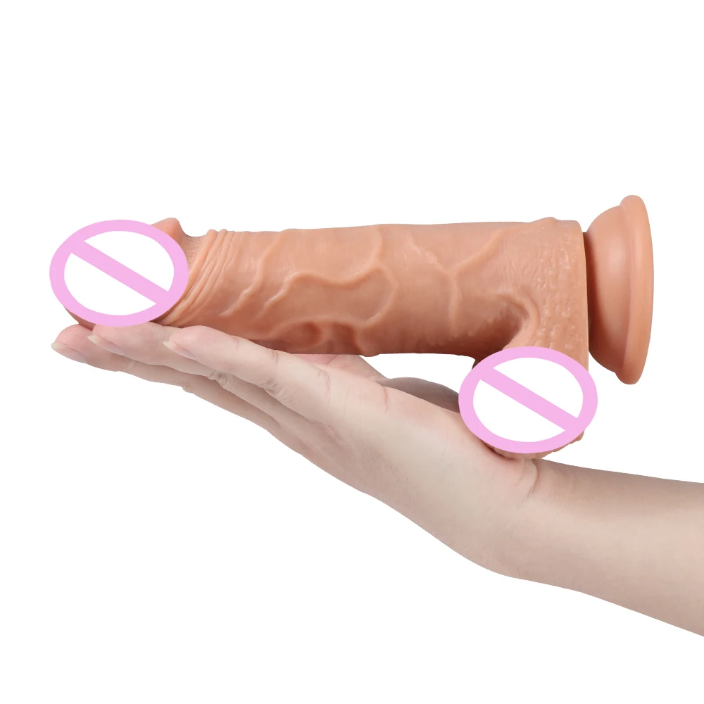 Искусственный Пенис TPE бесшумная вибрация беспроводной с дистанционным