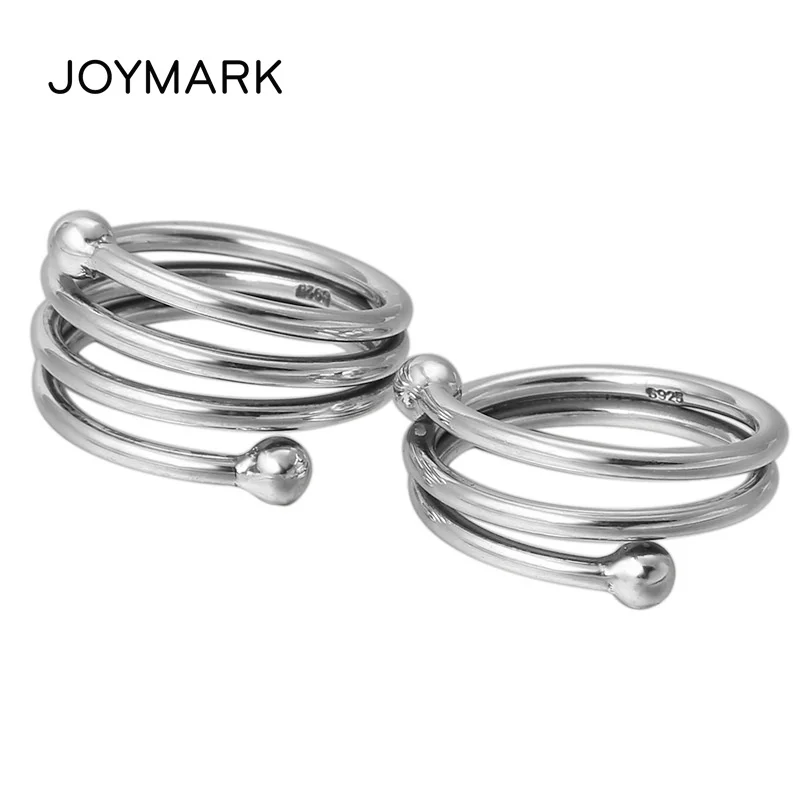

S925 Sterling Silver Jewelry Multi-ring Ring Simple Fashion Men and Women Adjustable Spring-Ring Finger Rings TSR130