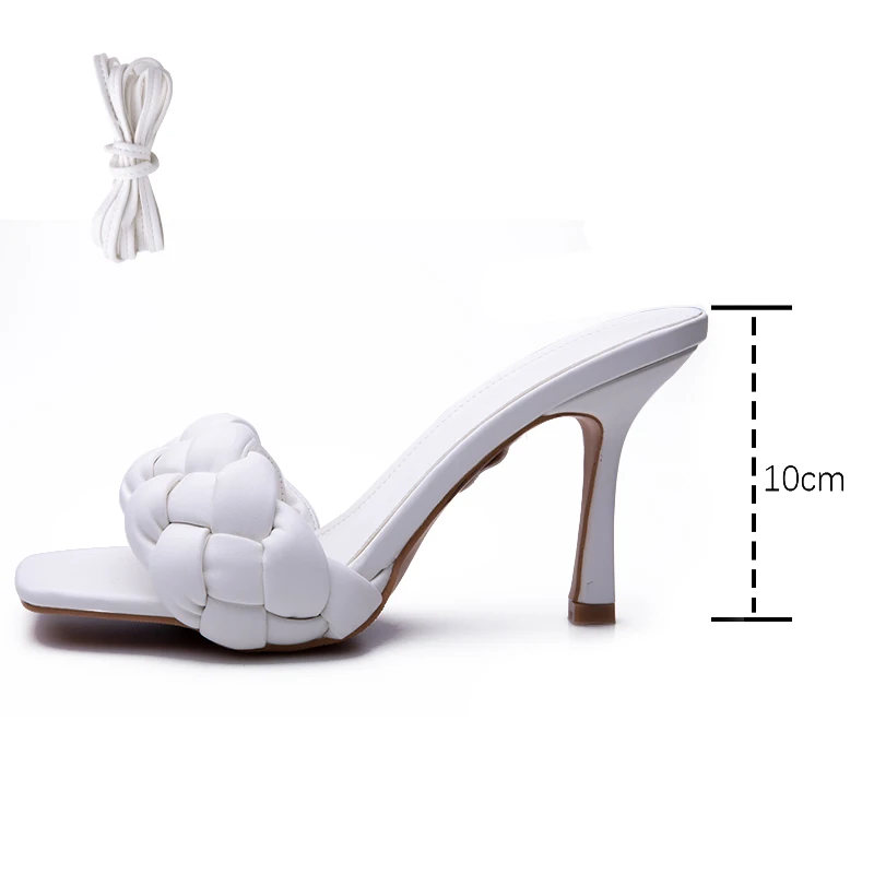 Женские босоножки 2020 Новые плетеные женские сандалии дизайн квадратный носок с