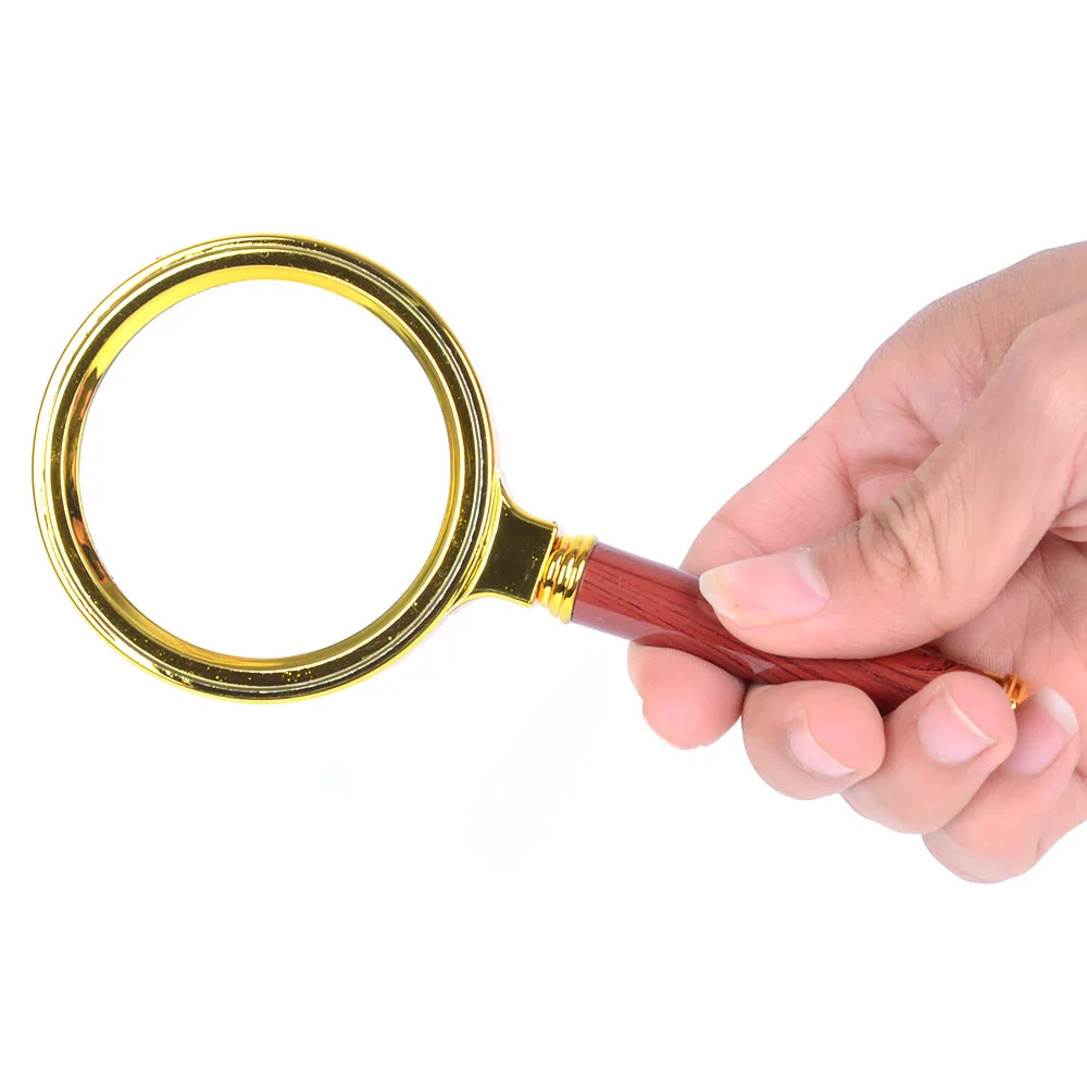 7X лупа для пресбиопии Подарочная деревянная ручка 70 мм Ювелирная Лупа чтения