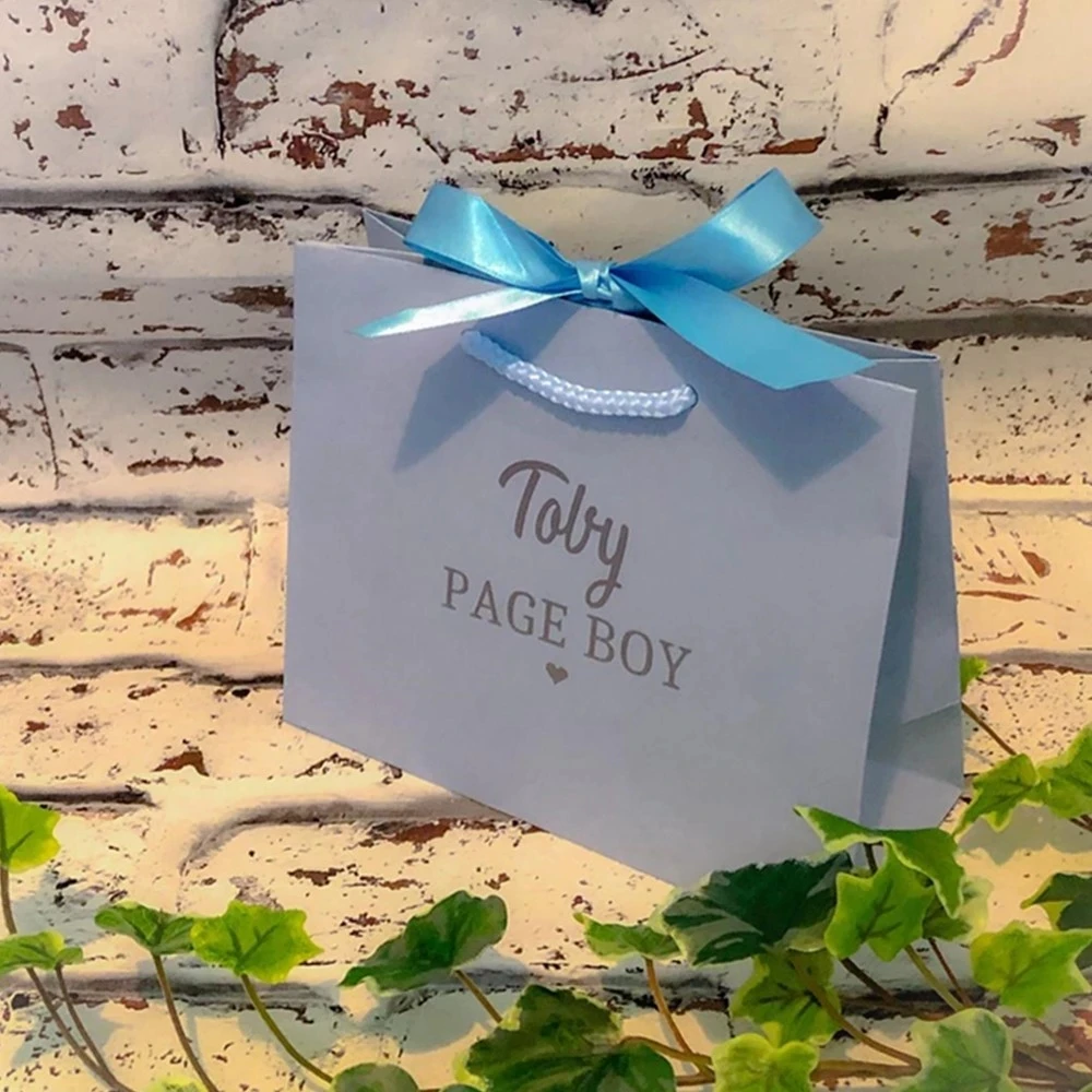 

Personalised Page Boy Gift Bags Luxury style gift bags for your page boys, ushers, groomsmen or for any occasion
