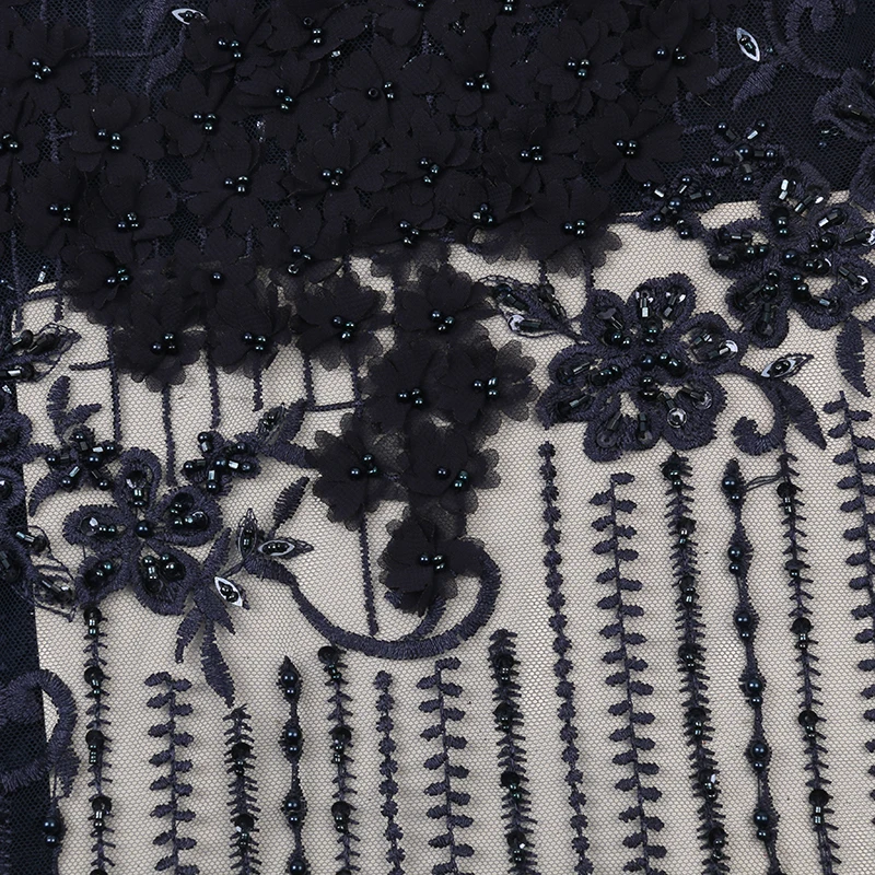 Bridal Beads Lace Fabric Latest African Lace Fabric 3d Lace Embroidery French African Wedding Lace Fabric 2861b