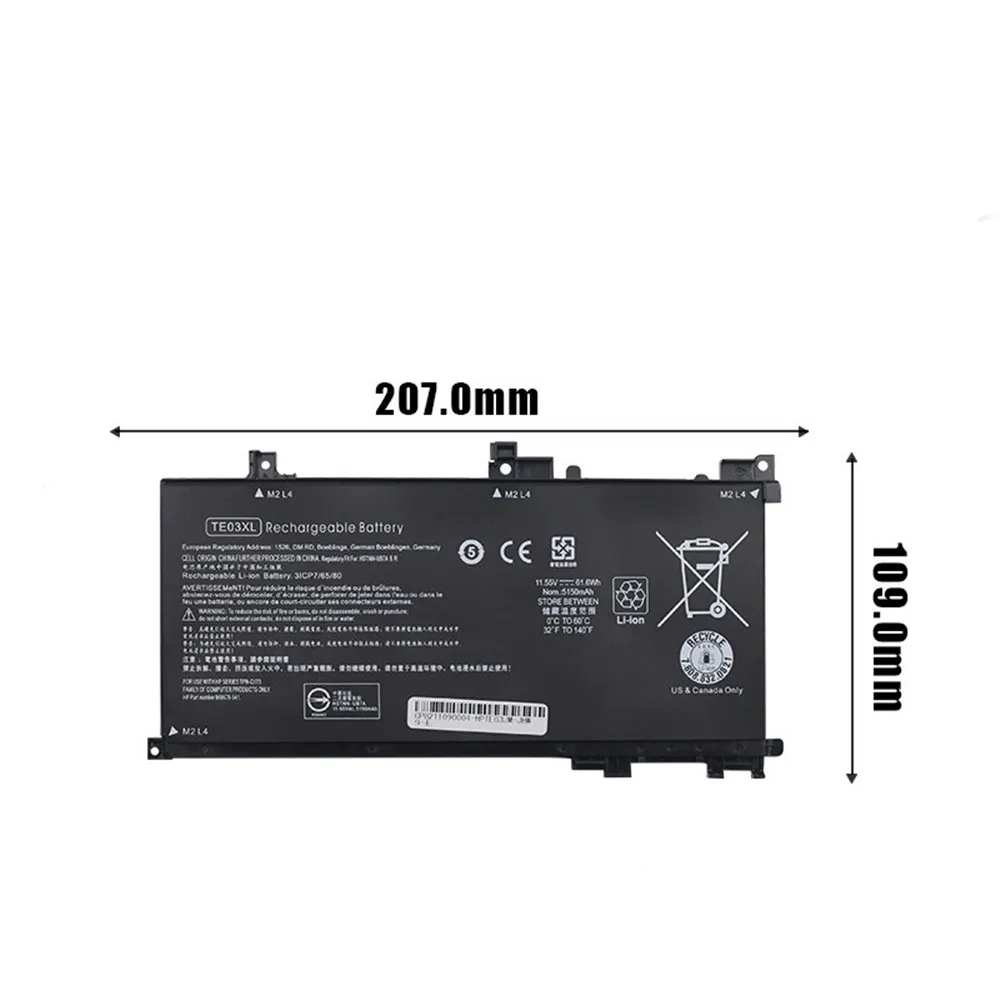 

TE03XL Original Laptop battery For HP OMEN 15 TPN-Q173 HSTNN-UB7A 15-bc011TX 15-bc012TX 15-bc013TX 15-bc014TX 15-bc015TX AX017TX