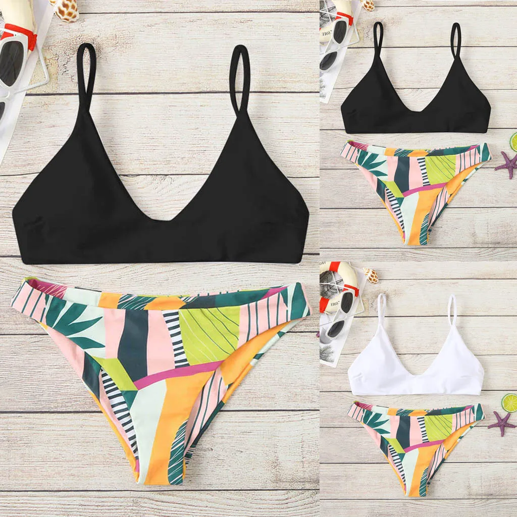 

SAGACE Brazilian Bikini Women Sexy Print Swimsuit Thong Bikini Sets Push Up Swimwear Bathing Suit Bathers Beachwear Biquini