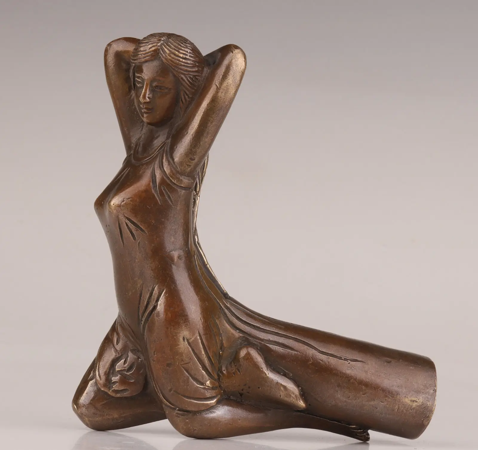 Трость трость голова бронза литая женщина Статуя аксессуары сборная|Статуи и