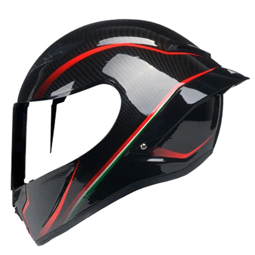 Glossy.Mirror Карбоновая печать мотоциклетный шлем полное лицо точка Fmvss No.218certified Capacete Moto Cascos Para Moto Devil Horns Racing - Цвет: Glossy.Mirror