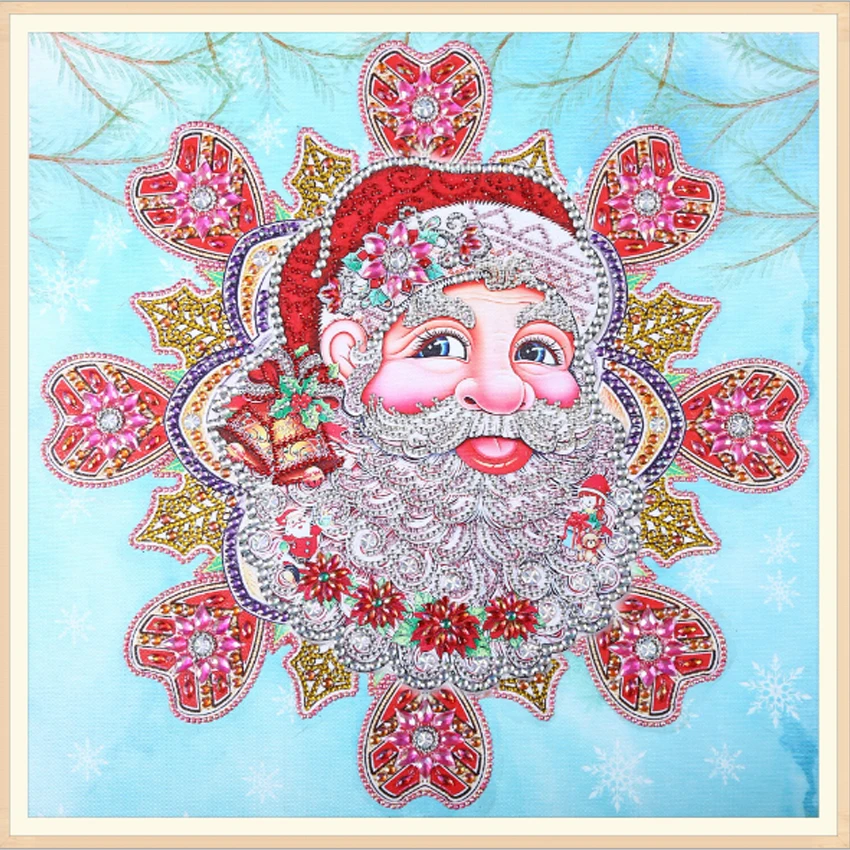 

5D Diamond Painting Christmas DIY Kit Santa Claus Special-shaped Rhinestone Partial Drill Big Size Kerst 47x47 Frameless