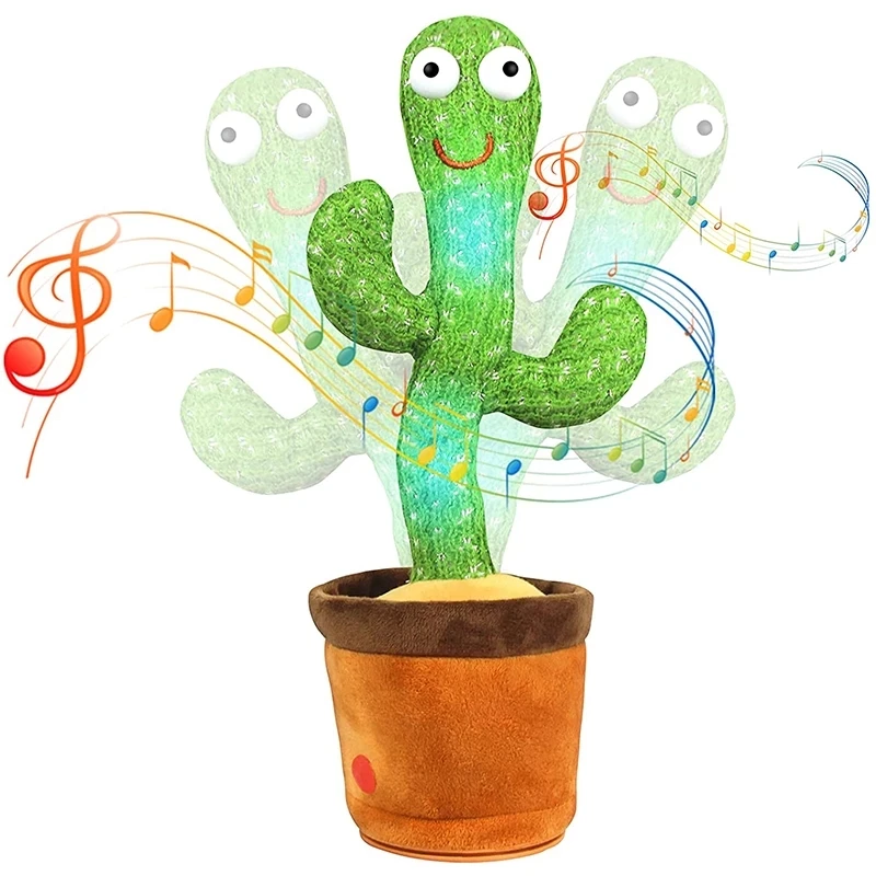 Dancing Cactus Toys Electron Plush Toy Soft Plush Doll Babies Cactus Sing Dance Speak Voice Interactive Bled Stark Toy For Kid