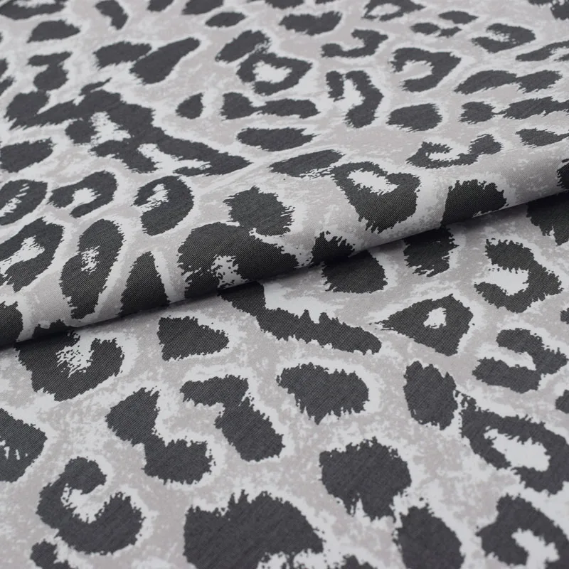 

Grey Bottom Leopard Print Fashion Dress Fabric Tissus Au MÈTre Vestidos Telas Algodon Estampadas Ткань Для Мебели Скатерть