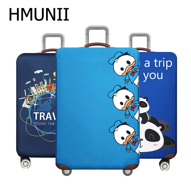 HMUNII эластичный Чехол для багажа с животными, чехол Чехол для костюма, аксессуары для путешествий для багажа 18-32 дюймов, пылезащитный чехол для багажника на колесиках
