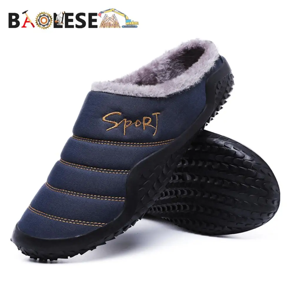 baolesem slippers house mens winter shoes soft man home slippers cotton shoes fleece warm anti skid man slippers high quality free global shipping