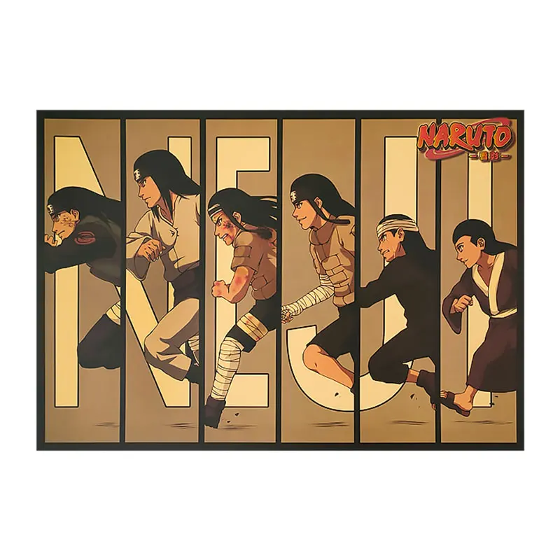 

Anime ninja Akatsuki Uchiha Sasuke Creative Novelty Nostalgia Poster Retro Kraft Paper Decor Painting Cafe Home Wall Stickers