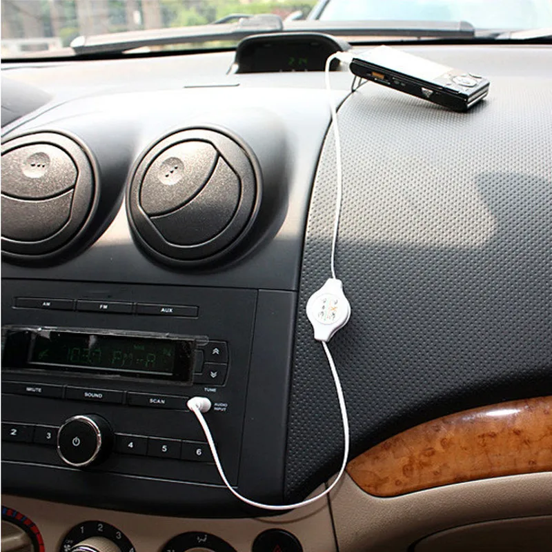 1pc AUX Retractable Car Stereo MP3 Audio Cables Adapter 3.5mm Male To Cable Phone Computer | Автомобили и мотоциклы