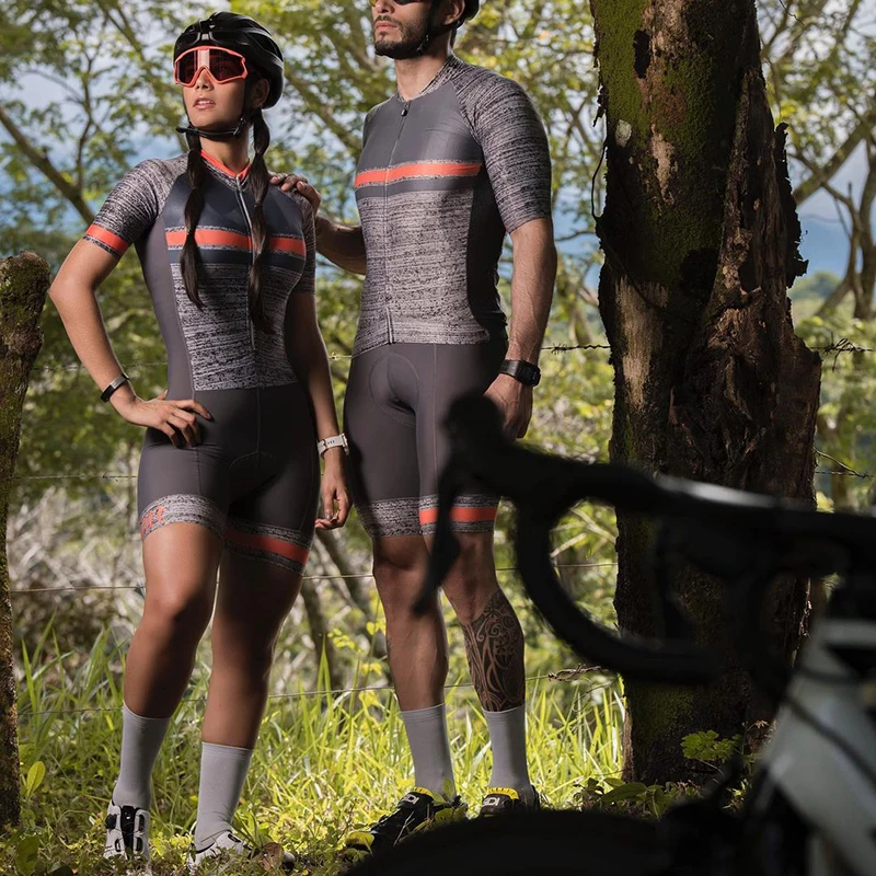 

Women Cycling Jumpsuit Cycling Triathlon Clothing Summer Breathable Short Sleeve Bicycle Coverall Pro Pad Skinsuits ciclismo