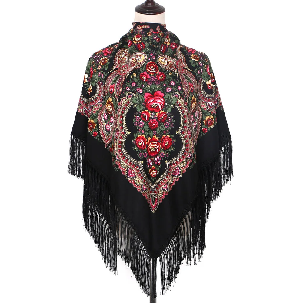 

Russian Shawl Square Babushka Scarf Head Wraps Female Cotton HijabsWrap Hair Head Hijab femme bufanda de mujer echarpe ete soie