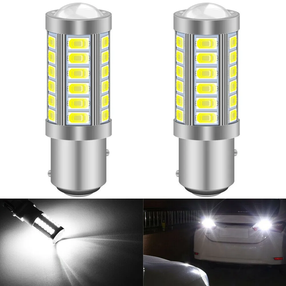 

12V Bulbs 2pcs 1157 STOP TAIL White 6000K 33 SMD 380 Accessories BRAKE