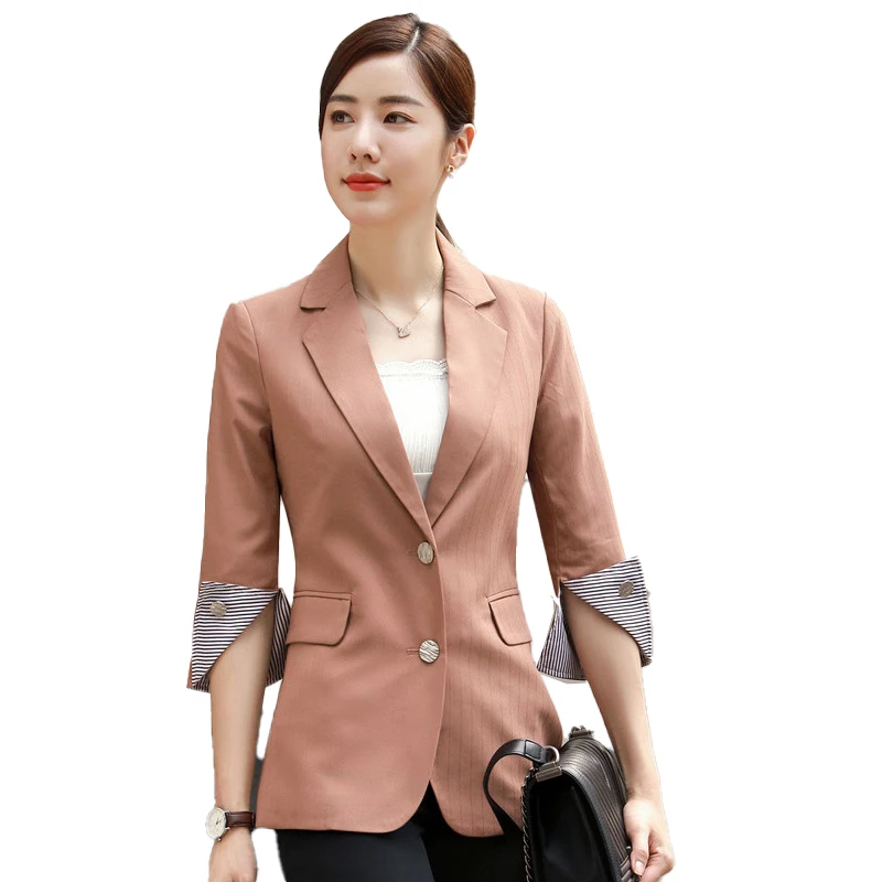 Розовая женская элегантная деловая офисная одежда OL весна осень модные