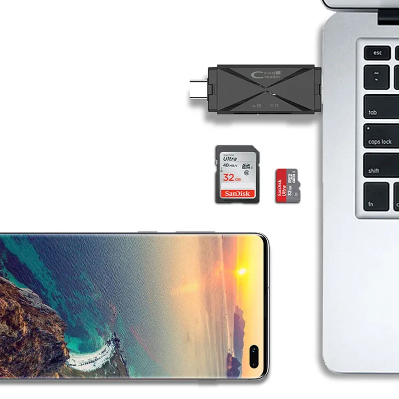 Устройство для чтения Micro sim-карт sd usb 2 0 кардридер памяти многофункциональный Type C