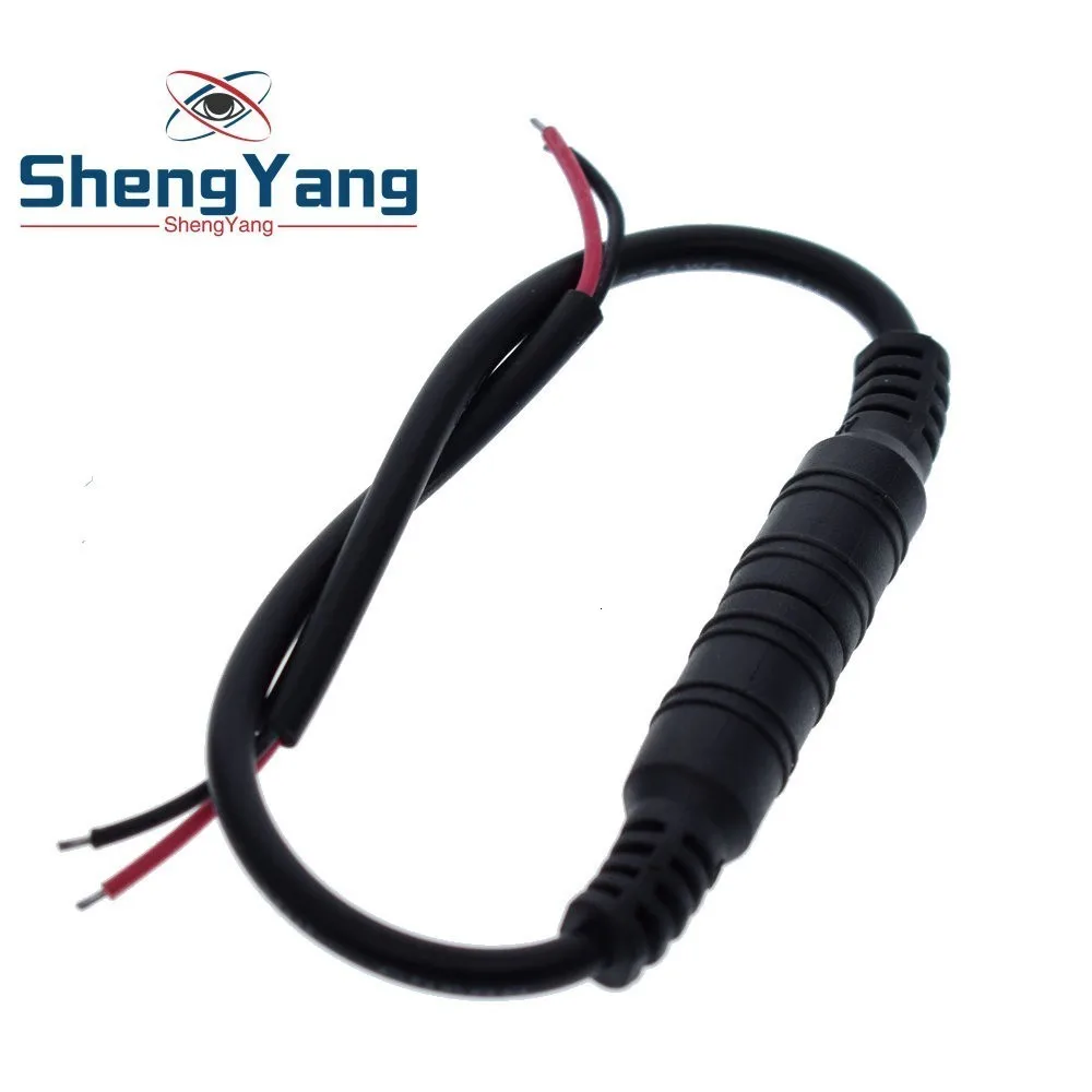 ShengYang 1 комплект 5,5x2,1 штекер DC мужской или женский кабель провода разъем для 3528 5050 светодиодные ленты светильник для diy