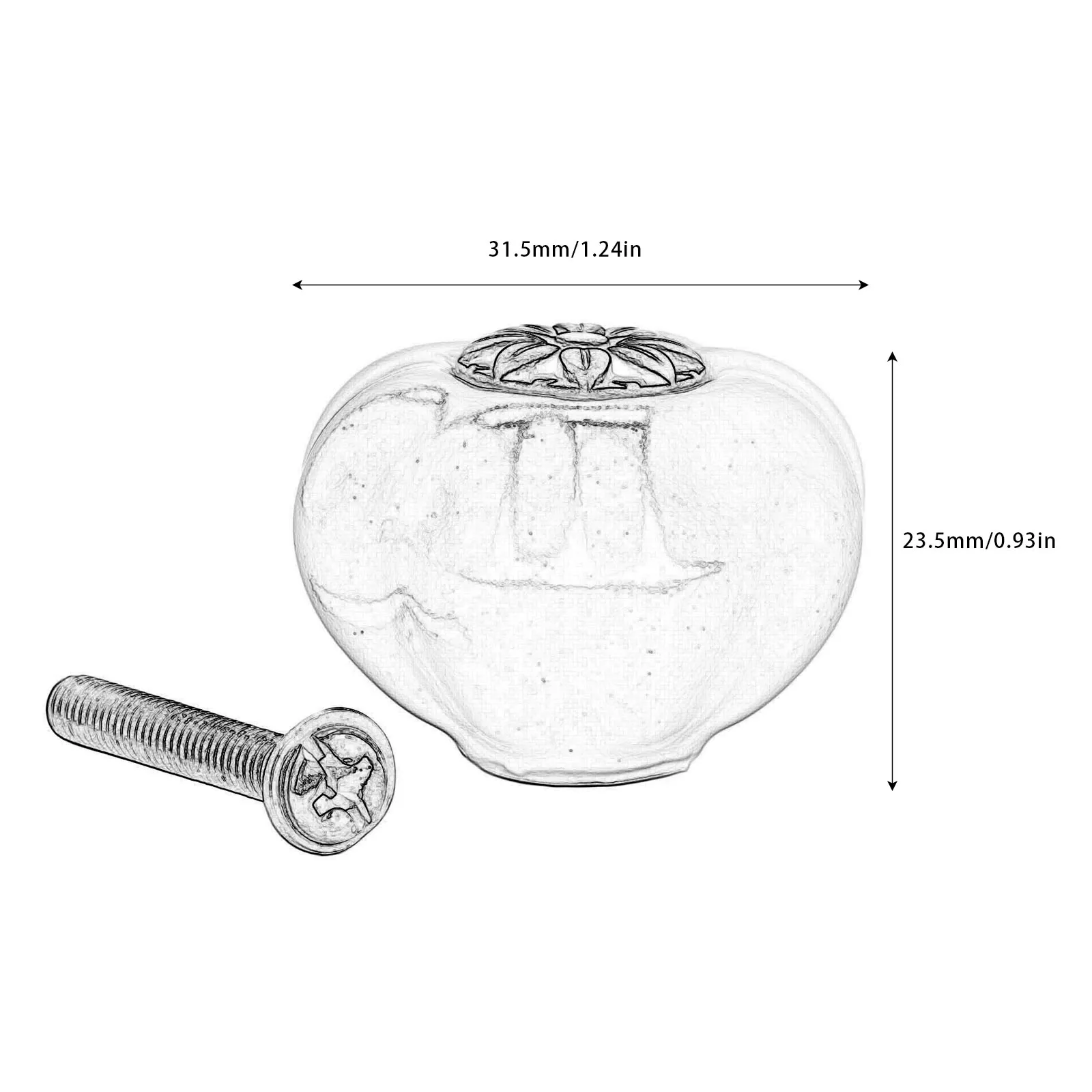 1x керамическая ручка шкафа выдвижная дизайн тыквы фарфоровая дверные ручки для