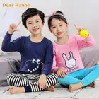 Детская одежда, одежда для сна, осенне-зимние хлопковые комплекты для маленьких девочек, детская Домашняя одежда, пижамы для мальчиков, одежда для сна, Женская куртка для подростков