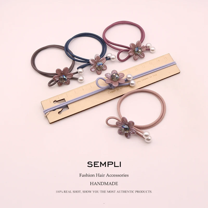 Sempli 100% нейлоновые эластичные резинки для волос женские пластиковые с