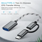 2 в 1 Кабель-адаптер Type-C Micro USB к USB 3,0 OTG для Samsung Android MacBook мышь геймпад планшетный ПК Type C OTG USB-кабель